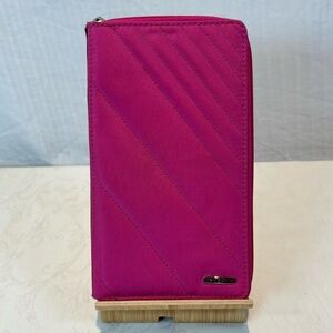 Samsonite Pink Zip close Travel Wallet Passport Documents Case Pouch
